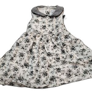 Poly & Friends Black and White Floral Toddler Dress 24 Months Formal